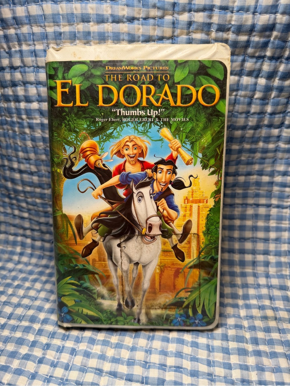 The Road to El Dorado VHS (2000) DreamWorks Animated Movie White Clamshell